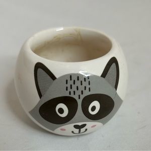 Raccoon Glass Tiny Flowerpot